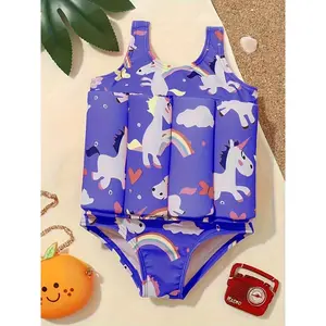 Children Sports Floating Swimsuit, Boys And Girls One-Piece Vest Floating Suit, Detachable And Adjustable Buoyancy Swimsuit, Suitable For Summer Suit Vacation Beach Sports Swimsuit Swim Vest, Training Auxiliary Swimsuit