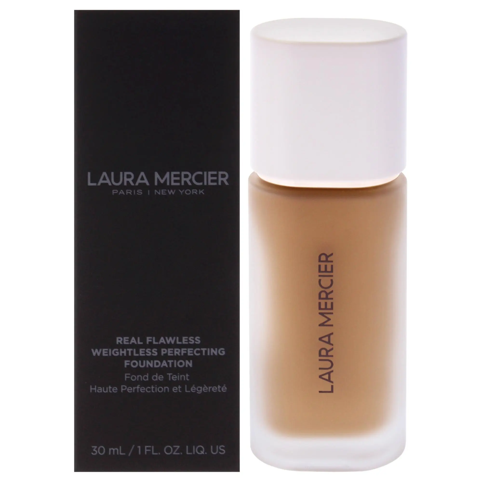 Laura Mercier Real Flawless Weightless Perfecting Liquid Foundation - 4C1 Praline, Women's Daily Face Makeup, Natural Finish, 1 oz