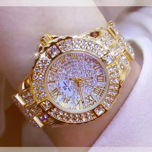 Women's Watch Diamond Gold Watch Women's Watch Luxury Brand Water Diamond Women's Bracelet Watch Women