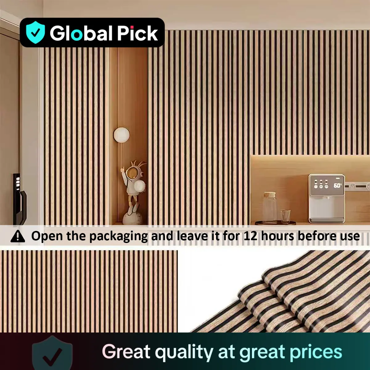 Wood Grain Pattern Wall Sticker, 1 Count Self Adhesive Wallpaper, Waterproof & Moisture-proof Wall Decal, Wall Decor for Home Living Room Bedroom Kitc