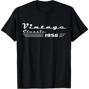 Vintage 70 Birthday Decorations Men 70yr 1956 70th Birthday T-Shirt