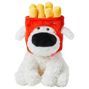 Crouching Posture Big Nose Dog Doll Cute Plush Toy Soft Polyester Ornament House Decor