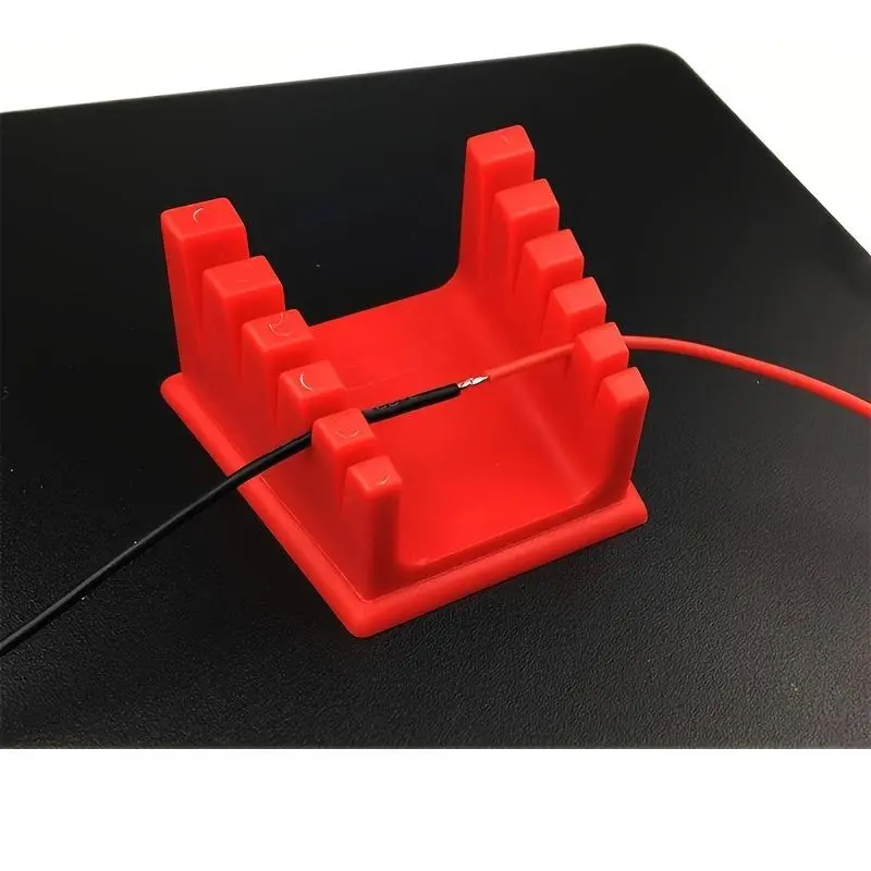 1pc SHAWNICE Welding Soldering Station - Durable Red Workbench with Dual Large Suction Magnets & Adjustable Wire Clamp, Ideal for Motherboard Repair & DIY Electronics Projects, Welding & Soldering Tools