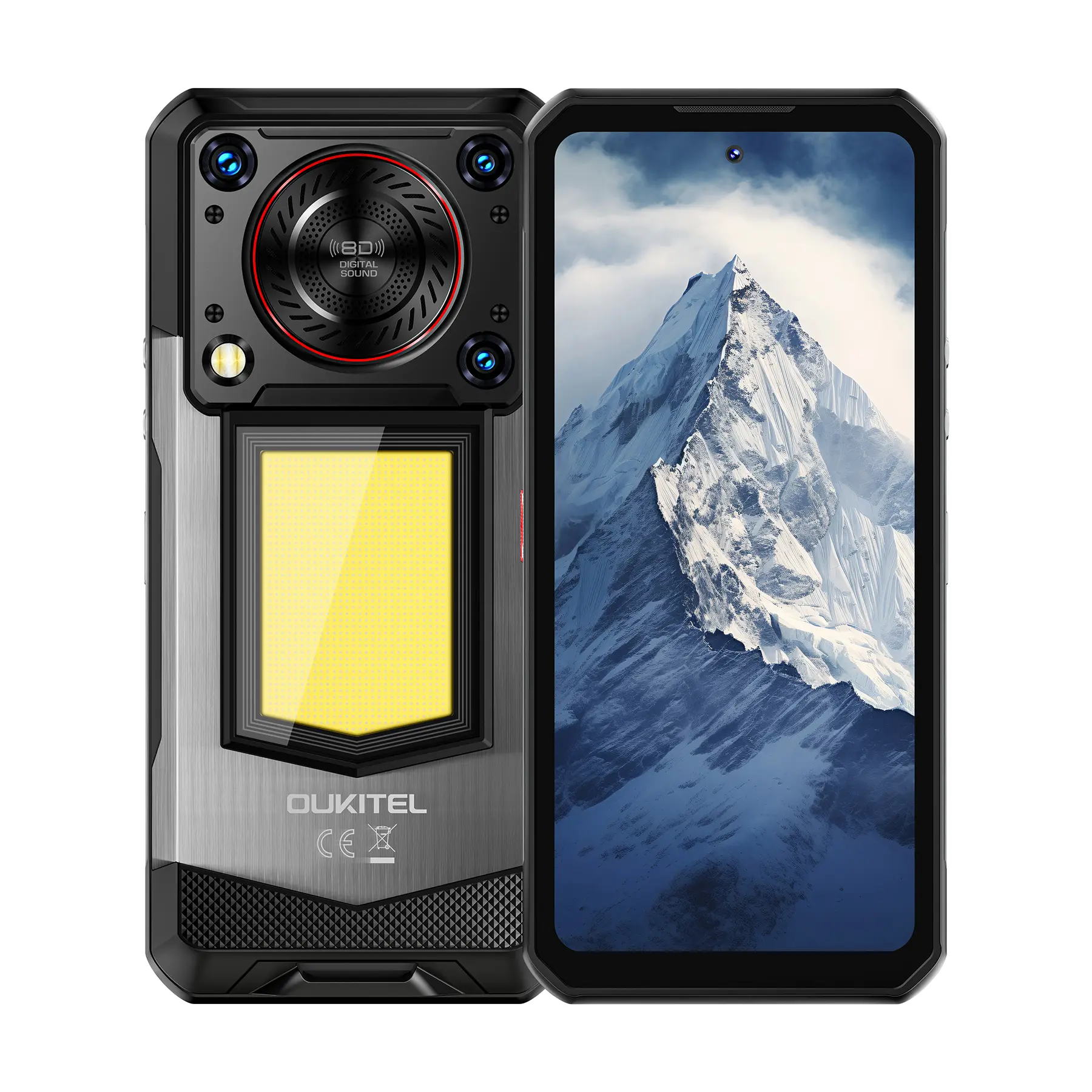OUKITEL WP56 5G Rugged Cellphone, Android 15.0, Up to 32GB RAM, 256GB ROM, 16000mAh Battery, 45W Fast Charging, 6.8" 120Hz FHD+ Unlocked Mobile Phone for T-Mobile