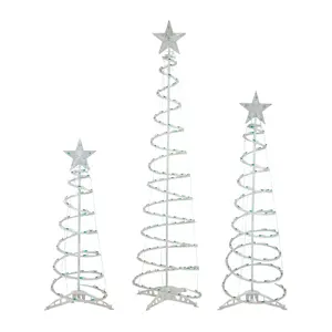 Northlight S/3 Green Lighted Spiral Christmas T rees- 3' 4' 6'