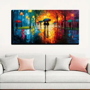 Large Abstract Canvas Painting - 1pc Large Wall Decor Print - 1.5 Inch Thick Pine Solid Wood Frame - Ideal for Home and Dorm Decor