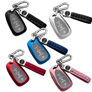 Car Key Case with Keychain, TPU Key Bag, Stylish Key Protector for Chevy Keys, Fashionable Car Accessories for Chevrolet Smart Key, Car Key Accessory