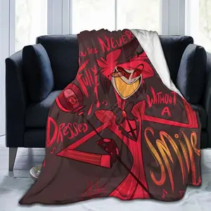Hazbin Hotel Alastor Blanket Soft Plush Flannel Fleece Blanket Cover for Sofa Bed 60" x 50"