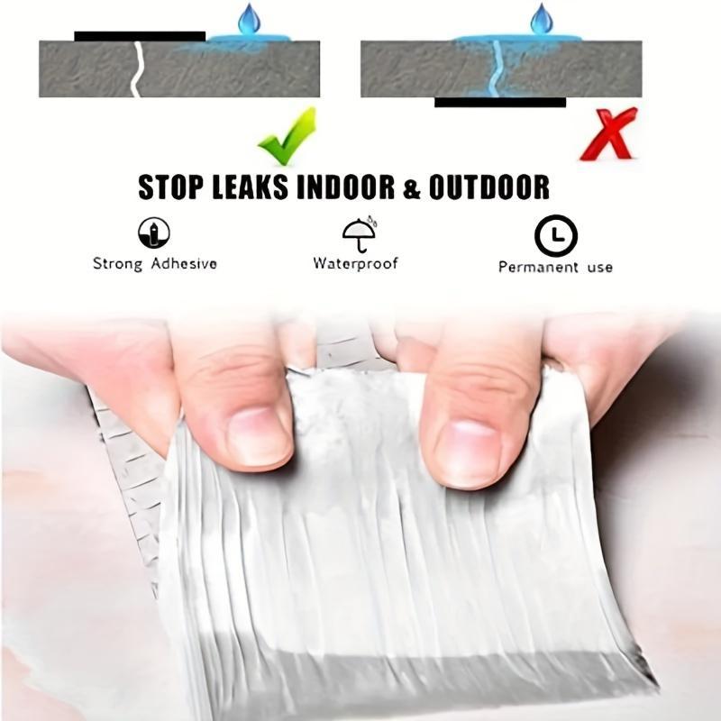 Waterproof Butyl, Leakproof Sealing Strip for Tile Surfaces, Anti Leak Heat Resistant Roof and Pipe Repair Caulk, Waterproof Caulk Tape, Multiple Sizes Available