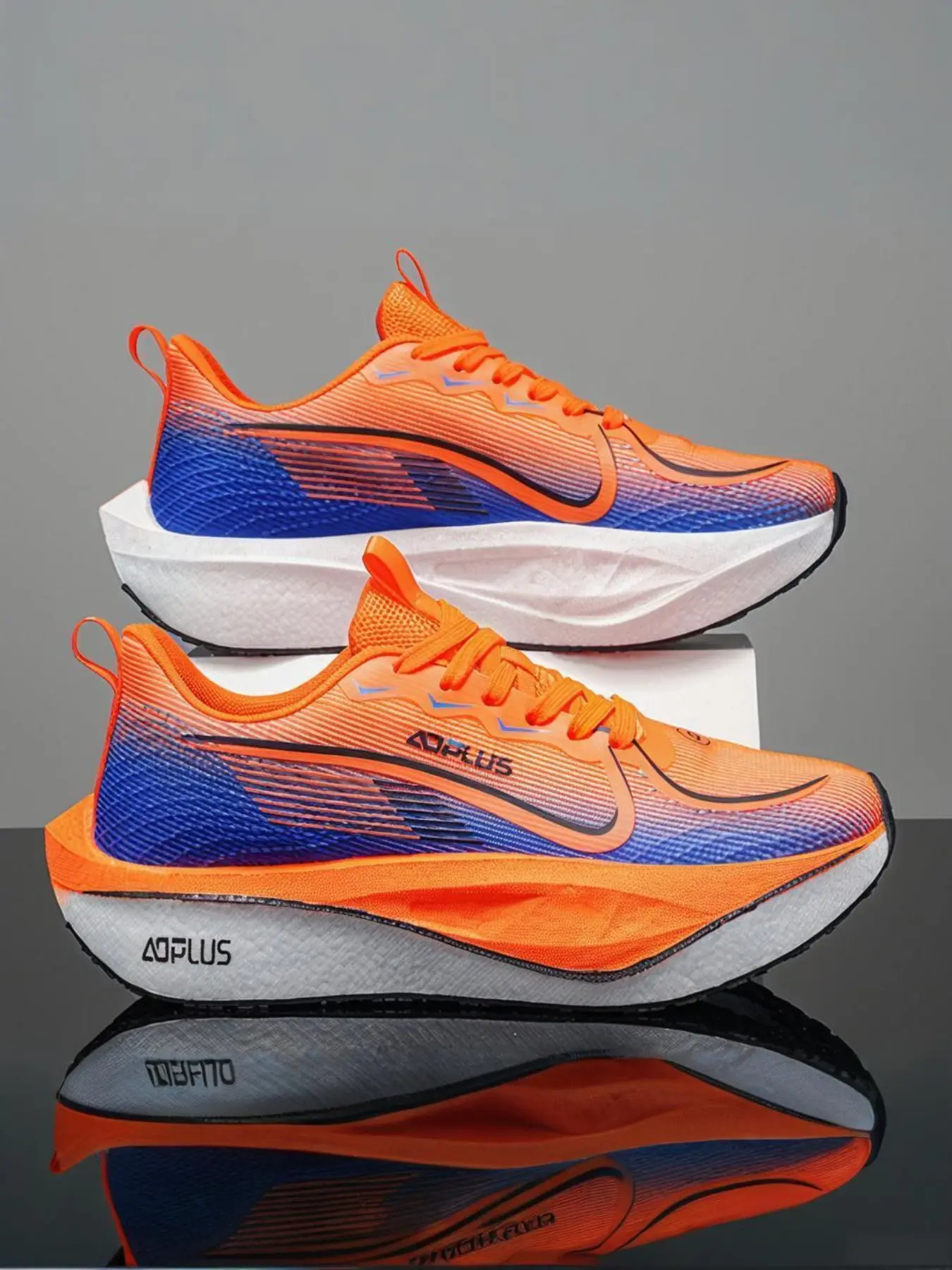 New Breathable Colorblock Running Shoes for Men, Lightweight High Elastic Shock Absorption, Anti-Slip Durable Sport Sneakers, Trendy Streetwear