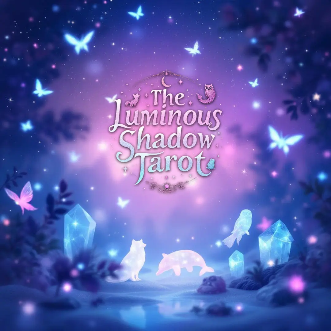 The Luminous Shadow Tarot | Animal Tarot Deck | 78 Card Divination | Glowing Fantasy Oracle | Mystical Gift