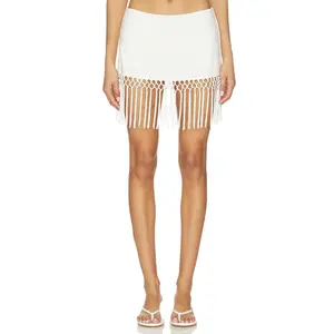 Geel x REVOLVE Aria Tassel Skirt in White