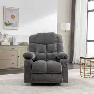 1230 Oversized Massage Swivel Recliner Chair with Lumbar Heating for Living Room Rocker Recliner with Cup Holders and USB Charge Port, for Adult Home Appliances