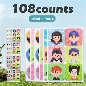 108 Counts Animal insect repellent sticker, cute animal design, sticks to clothes, backpacks, chairs, preserves effectiveness when sealed