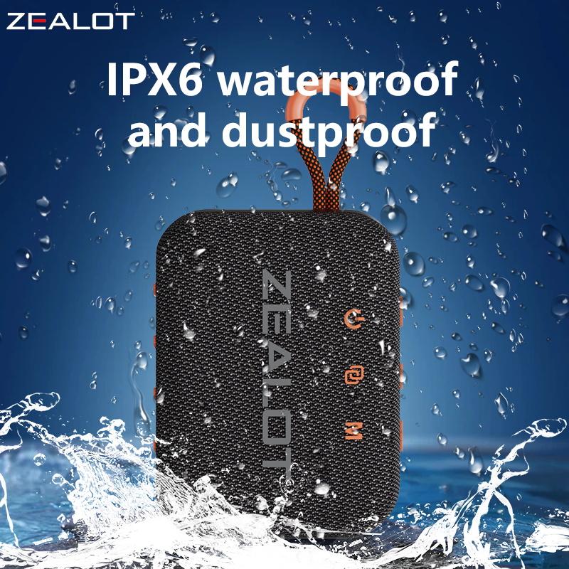 ZEALOTs S75 10W Wireless Speaker, Outdoor Portable Subwoofer Speaker, Dual Pairing 3000mAh Battery Speaker, Suitable for Home, Car, Outdoor, Camping, Audio
