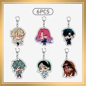 New Hot Korean Cartoon Alien Stage Chibis Cool Keychains for Women Men Backpack Accessories Luka Ivan Till Mizi Hyuna Sua Pajamas Styling Cosplay Keyrings Jewelry Fans Collection Gifts Pendant keychain