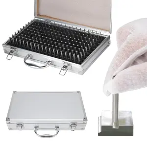 190Pcs Precision Pin Gauge Set (0.061-0.250"), Complete Go No Go Pin Gauge Master Kit for Machinists, Hardened Steel Measuring Tools with Aluminum Case