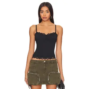 LIONESS Top Model Cami in Onyx