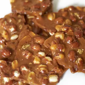 REAL Gold-flaked Bourbon Crunchy Peanut Brittle by Moroi Candy, Peanut Candy Snack Sweet Candies Butter Bonbon