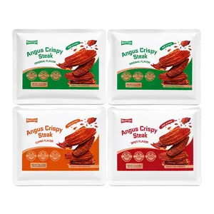 Beefrips Beef Jerky Crisps Bundle, 4 Pack Mixed Flavor Crispy Beef Chips Snack