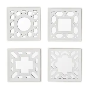 Geometric Design Mirror Set of 4