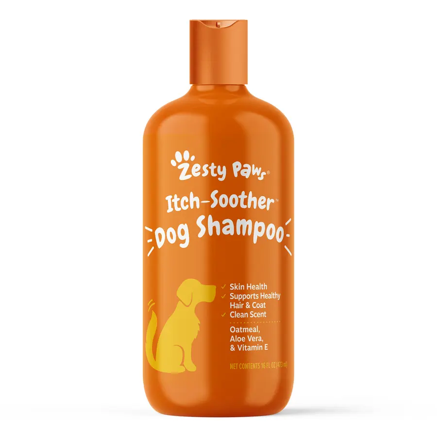 Zesty Paws Itch-Soother Dog Shampoo for All Breeds - Gentle & Effective Ingredients for Squeaky Clean Bath Time