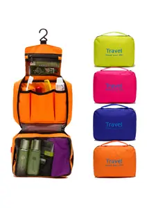 Waterproof Hanging Makeup Bag with Hook, Foldable Travel Organizer for Men and Women, Suitable for Outdoor, Home, Hotel, School Use