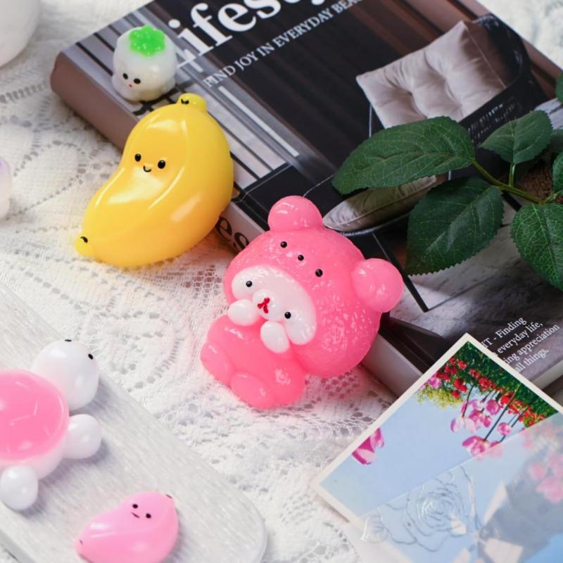 Taba Squishy Fidget Toys 6Pcs, Stress Relief Sensory Squeeze Toys for Kids & Adults, Kawaii Taba Squishies for Party Favors, Classroom, Valentine's Day Gifts, Goodie Bags Stuffers