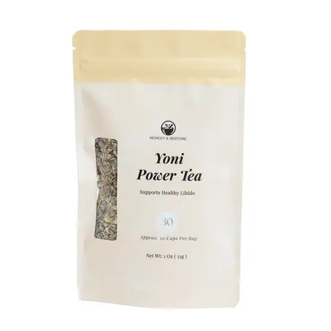 Yoni Power Tea - Loose Leaf Herbal Blend (Dong Quai, Damiani, Ginger) By Remedy & Restore