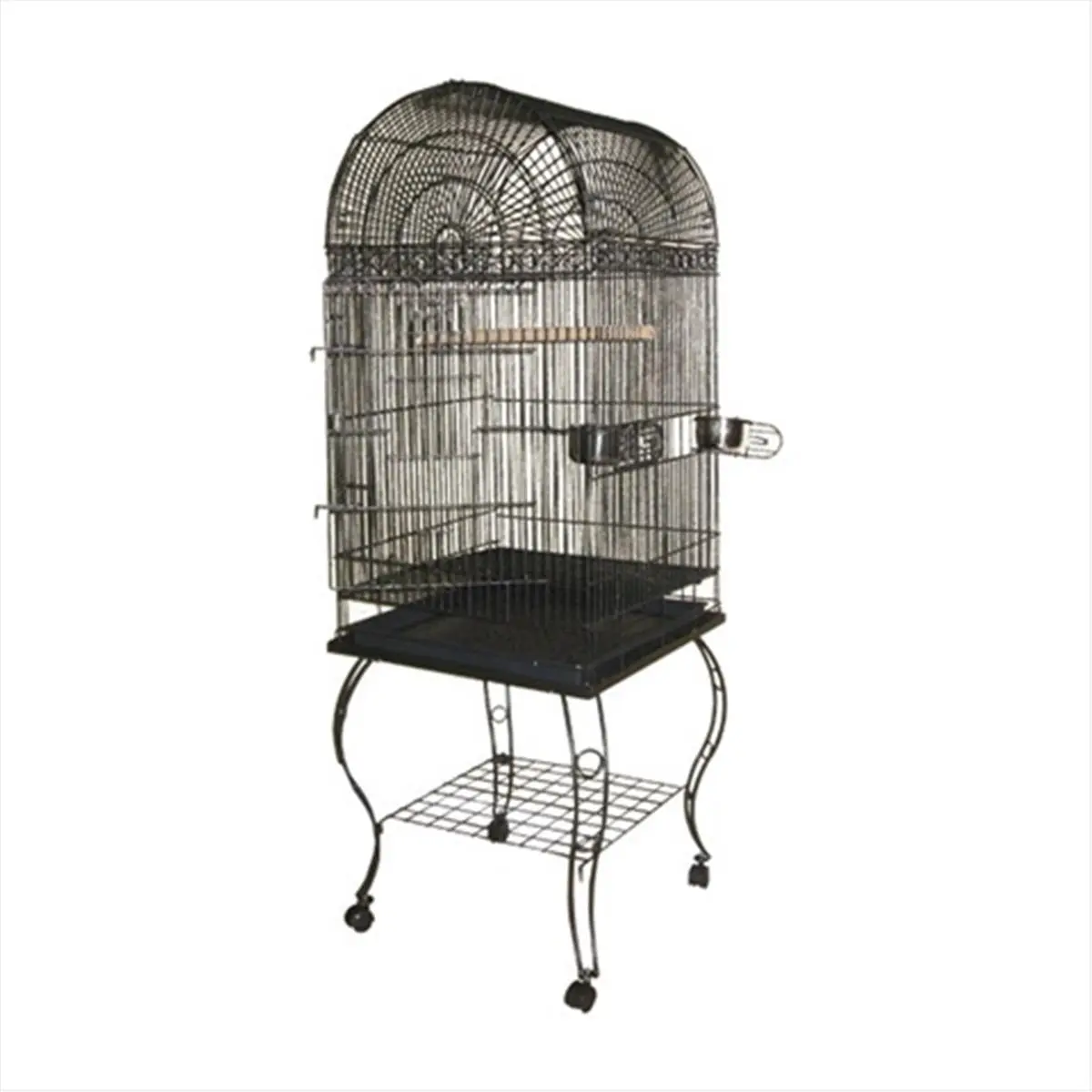 212 MAIN A&E Cage 600A Platinum Economy Dome Top Wrought Iron Bird Cage - Compact Design, Easy Access, Slide-Out Tray