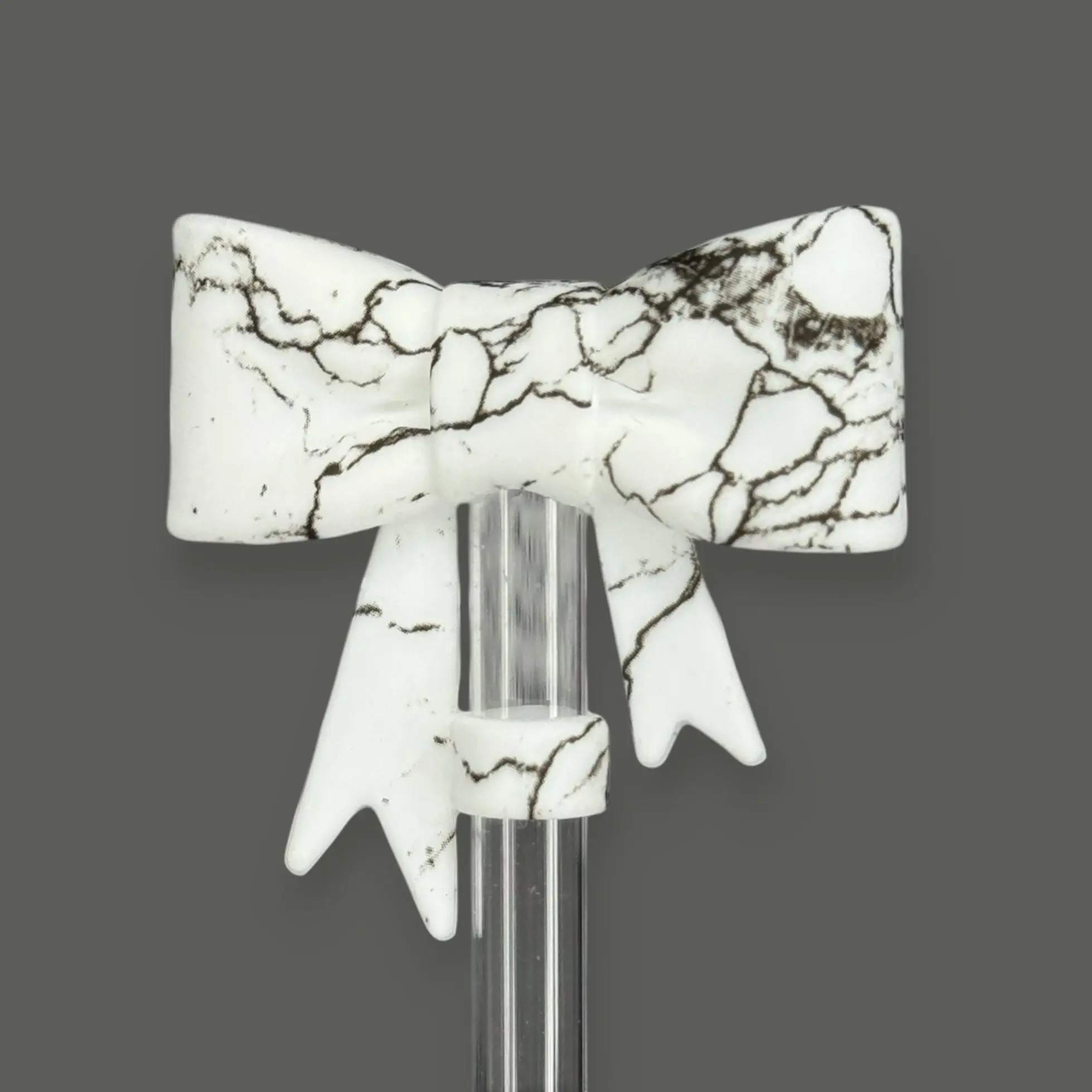 Black & White Marble | Straw Topper 10mm