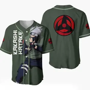 Personalized Kakashi Hatake Baseball Jersey Shirt, Baseball Jersey Shirt, Outdoor Sports, Sport Shirt, Dynamic And Comfortable