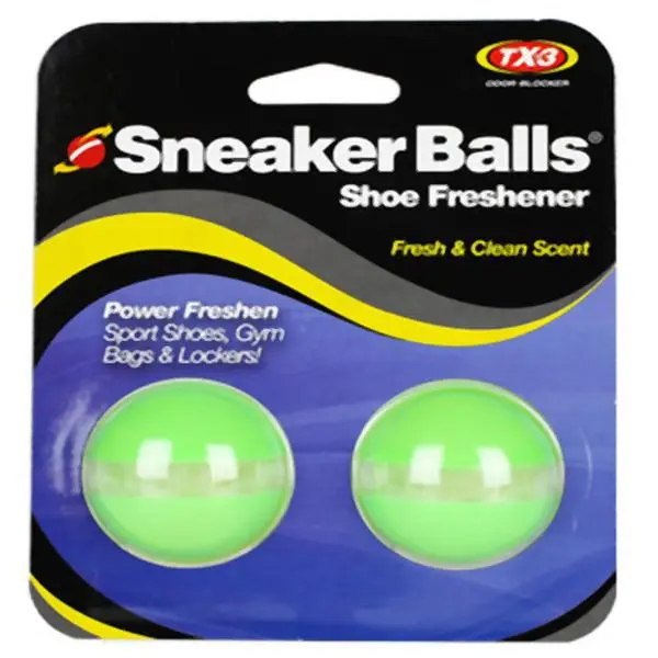 Sneaker Balls Ice Shoe Deodorizer - Green, Small Size, Twist Open, Tx-3 Blocker, Deodorizes Shoes, Blocks Out Stink, Fresh & Clean for Footwear, Gym Bags, Lockers
