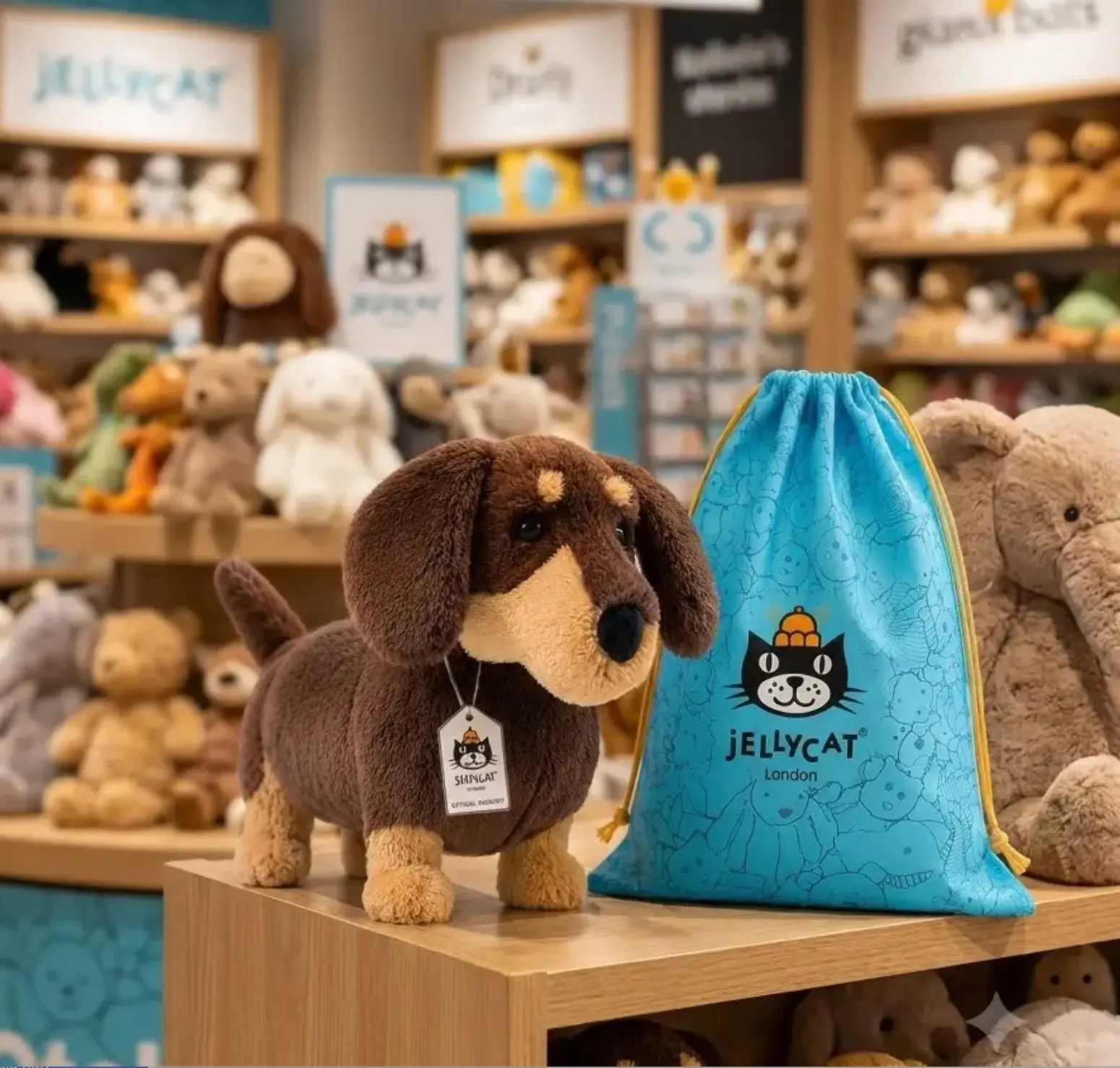 Official Jellycat Otto Sausage Dog Plush | US Stock | Free Jellycat Gift Bag Included | Authentic Soft Toy