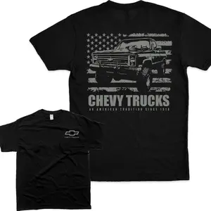 Chevy Trucks T-shirt - Classic American Truck Design for Country Fans, Gift For Men Top Casual Chevy Trucks T-shirt - Classic American Truck Design for Country Fans, Gift For Men Top Casual