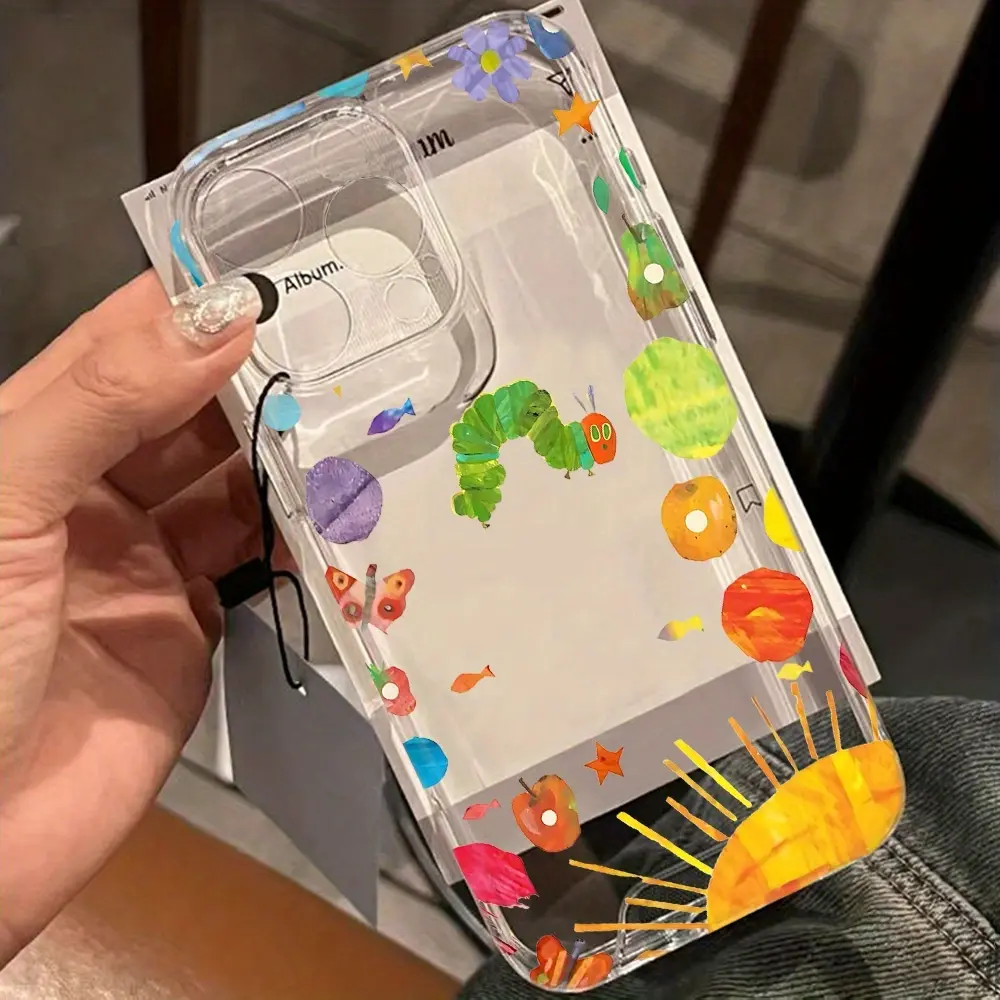 Very Hungry Caterpillar Phone Case Cover, Compatible with iPhone 17 16 15 14 13 12 11 Pro Max Plus & Samsung Galaxy S26 S25 S24 S23 Ultra, Clear Tpu Material, Flexible & Durable Design