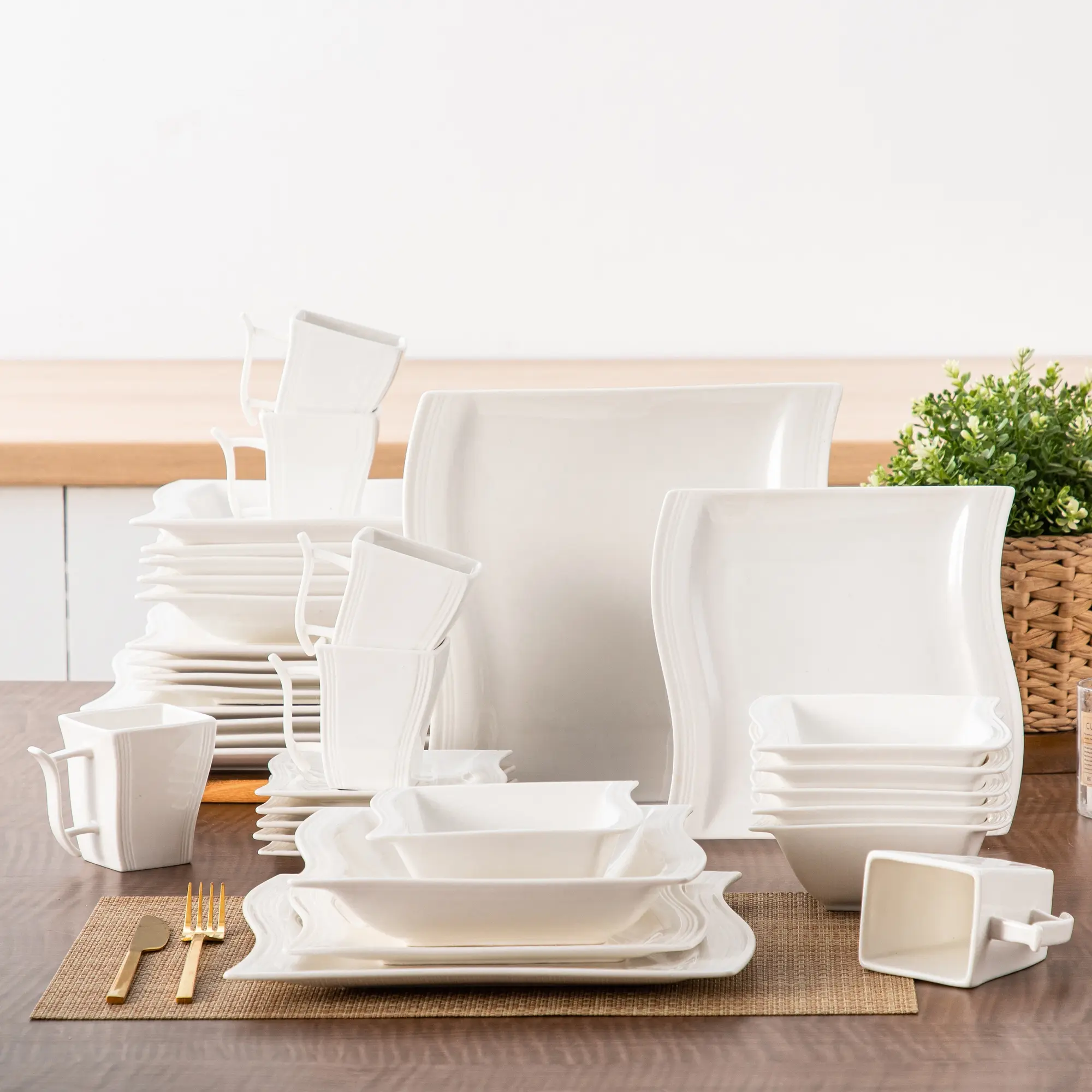 36 PCS(Service for 6) - White