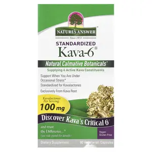 Nature's Answer Standardized Kava-6®, 365 mg, 90 Vegetarian Capsules