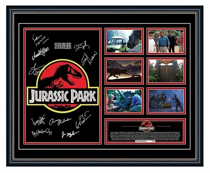 JURASSIC PARK ORIGINAL 1993 SIGNED POSTER PRINT UNFRAMED EDITION FRAMED MEMORABILIA