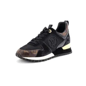 Pre-owned Louis Vuitton Women's Run Away Sneakers Mesh with Monogram Canvas and Suede by Rebag