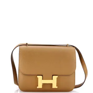 Pre-owned HERMÈS Leather Shoulder Bags Hermes Constance NM Bag Chevre Mysore 18 by Rebag