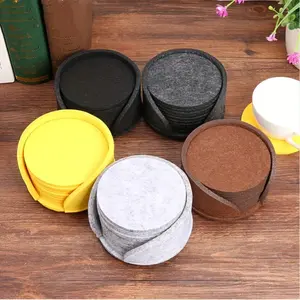 10 Pcs/set Simple Felt Absorbent Coaster, Cup Placemat, Table Mat, Heat-resistant Coaster, Coffee and Tea Hot Drink Rack, Tableware
