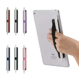 for First Gen/second Gen Apple Pencil Case, iPad Tablet Grip Strap, Elastic PU Leather Apple Pencil Protector, Back Sticker
