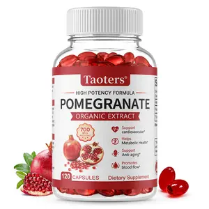 Taoters Pomegranate Health Supplement, ​​Supports Cardiovascular Health and Cellullar Vitality, 120 Capsules