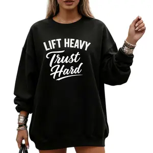 Distressed Powerlifting Sweatshirt for Casual Wear – Bold Heavy Lift Graphic Design
