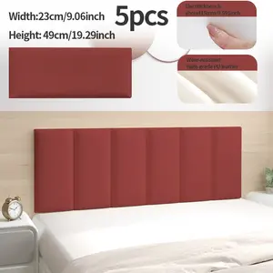 Self-Adhesive 3D Foam Wall Panel, Waterproof, Anti-Collision, Soundproof, Thick Design, Multiple Colors, Easy Bedroom Decoration