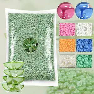 Aloe Vera Hair Removal Wax Beads, 1 Count Gentle Hair Removal Hard Wax Beads, Body Care Product for Women & Men Home Use