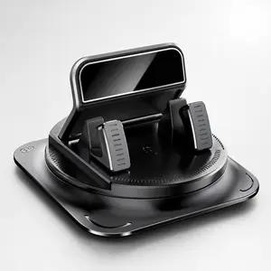 360° Rotating Car Phone Holder for Dashboard, Universal Hands-Free Car Phone Mount, Portrait & Landscape Navigation Stand, Anti-Slip Foldable Cell Phone Holder for iPhone & Android