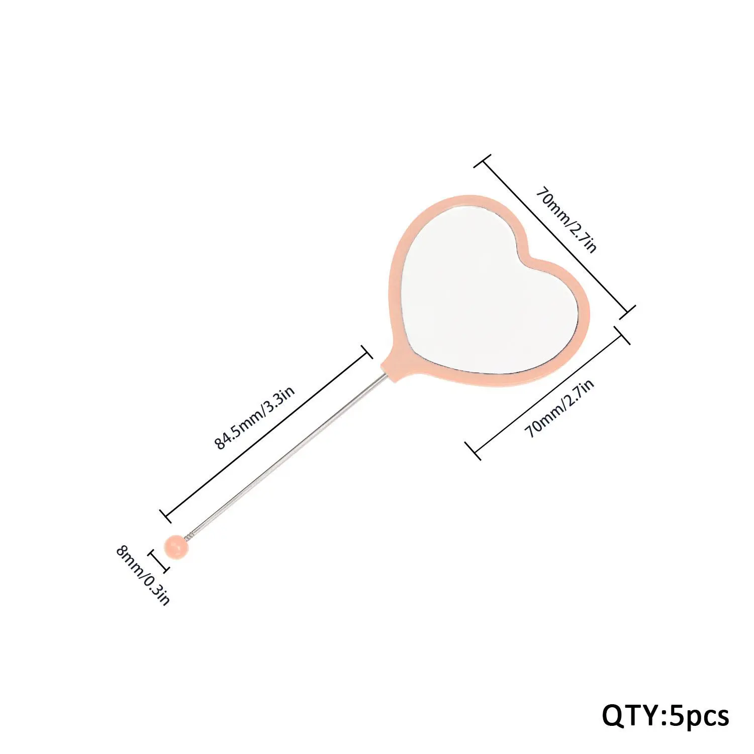 Rouge pink color ZK484012 5PCS