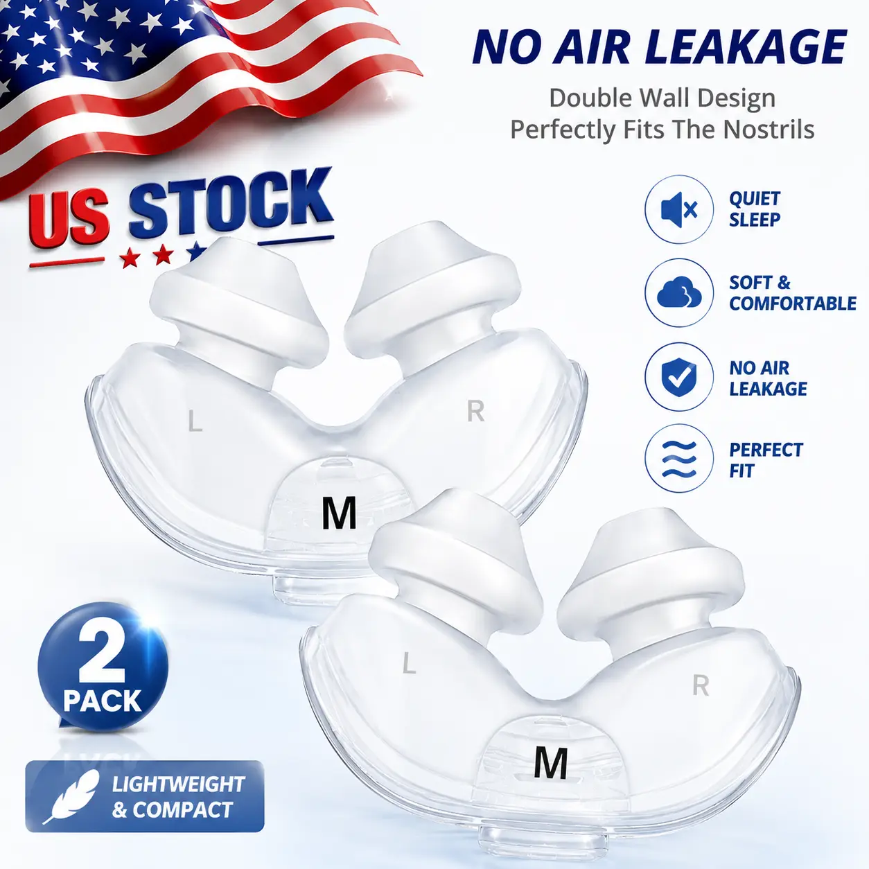 Replacement Nasal Pillow for ResMed Airfit P10, Compatiable with Orignal Airfit P10 Frame,Ultra-Soft Silicone, Gentle Fit, Comfortable Seal, Replacement CPAP Supplie, Medium